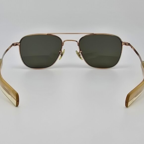 American Optical AO HGU-4/P 1/10 12K Gold Green Lens Military Aviator Sunglasses - Picture 5 of 16